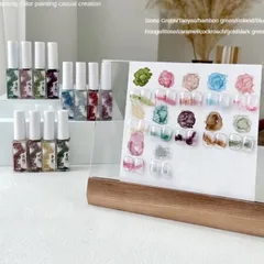 Cồn loang nail dạng cọ nét mẫu mới cọ mảnh siêu dễ vẽ design vân đá cồn loang đủ màu siêu Hot