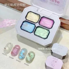 ( HOT ) Khay gel dặm Ombre Ánh Trai 4 màu mẫu mới Design Nail siêu đẹp