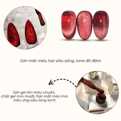 (HOT) Sơn gel mắt mèo đỏ đậm CR chất siêu đặc chuẩn màu CHÍNH HÃNG