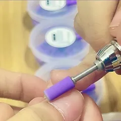 Hộp 50 giấy nhám mịn tím size mini lắp đầu mài móng giúp bộ móng úp siêu bền cực HOT