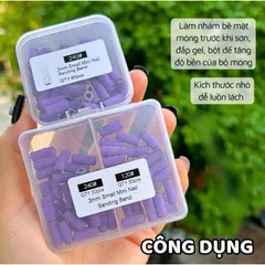 Hộp 50 giấy nhám mịn tím size mini lắp đầu mài móng giúp bộ móng úp siêu bền cực HOT