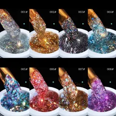 Gel nhũ vảy khổng tước galaxy siêu sáng design Nail đa năng đủ màu Hot