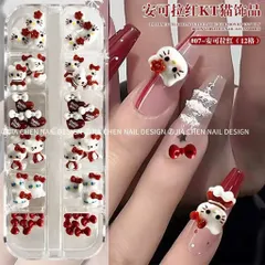 [ HOT ] Charm Hello Kitty Khay 12 Ngăn Mix Nhiều Kiểu Trang Trí Móng Tay Đính Nailbox Cực Xinh [ TÚ ANH NAIL ]