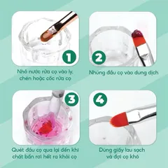 Nước rửa cọ Li Nail CHÍNH HÃNG siêu sạch , giúp làm mềm lông cọ tăng độ bền cho cọ Nail chuyên dụng chai 200ml