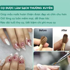 Nước rửa cọ Li Nail CHÍNH HÃNG siêu sạch , giúp làm mềm lông cọ tăng độ bền cho cọ Nail chuyên dụng chai 200ml