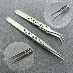 Cặp nhíp lỗ nối mi Classic chuyên dụng siêu khít thép không gỉ chuẩn xịn