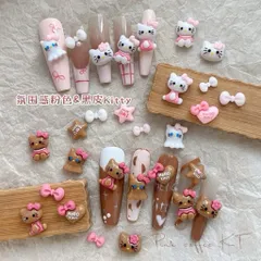 [ HOT ] Charm Hello Kitty Khay 12 Ngăn Mix Nhiều Kiểu Trang Trí Móng Tay Đính Nailbox Cực Xinh [ TÚ ANH NAIL ]