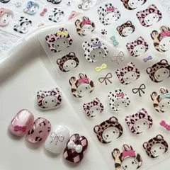 [ Mẫu Mới ] Sticker Hình dán lụa 5D Hoạt Hình mẫu mới trang trí móng siêu xinh HOT XU HƯỚNG NAIL