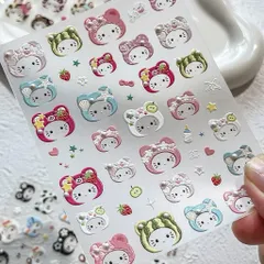 [ Mẫu Mới ] Sticker Hình dán lụa 5D Hoạt Hình mẫu mới trang trí móng siêu xinh HOT XU HƯỚNG NAIL