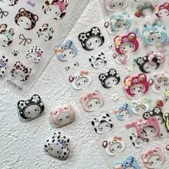 [ Mẫu Mới ] Sticker Hình dán lụa 5D Hoạt Hình mẫu mới trang trí móng siêu xinh HOT XU HƯỚNG NAIL