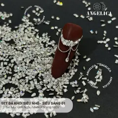 Set 100V Đá Khối Super Mini Chân Bằng Siêu Sáng Bền Đính Trang Trí Móng Tay - Tổng Hợp Các Mẫu Đá Úc Angelica HOT