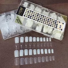 Móng úp HSM phom vuông ngắn nhám sẵn siêu mỏng dẻo ôm phom ( CHÍNH HÃNG )