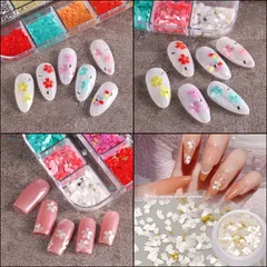 Nhũ sticker hình cánh hoa trang trí móng nailbox siêu xinh TU NAIL