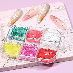 Nhũ sticker hình cánh hoa trang trí móng nailbox siêu xinh TU NAIL
