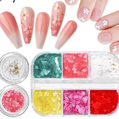 Nhũ sticker hình cánh hoa trang trí móng nailbox siêu xinh TU NAIL