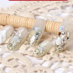Xà cừ trắng siêu mỏng ẩn gel trang trí tạo kiểu Nail
