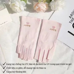 Găng tay UV nail chất liệu cao cấp chống tia UV gây sạm da rát da khi làm móng hơ gel