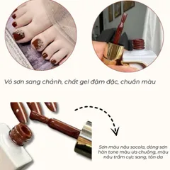 (HOT) Sơn gel màu nâu CR cao cấp chất siêu đặc đẹp chuẩn màu CHÍNH HÃNG chai 15ml