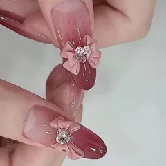 Set cham nơ nhuỵ đá đính trang trí nail siêu xinh Hot