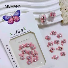 Set cham nơ nhuỵ đá đính trang trí nail siêu xinh Hot