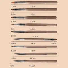 Set cọ nail 9 cây siêu mảnh đủ cây cần thiết chuẩn xịn cực HOT
