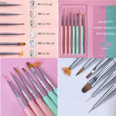 Set 6 cọ Dingxi cao cấp vẽ móng đủ cây cọ cơ bản nhất chuyên dụng ngành nail