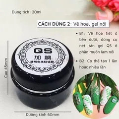 Gel trong QS siêu đặc Gel vẽ nổi chà tráng gương , đính cham đá móng đa năng hũ to 30ml cực HOT