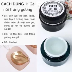 Gel trong QS siêu đặc Gel vẽ nổi chà tráng gương , đính cham đá móng đa năng hũ to 30ml cực HOT