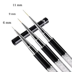 Cọ nét cán đá siêu mảnh đủ size 7-9-11mm vẽ móng chuẩn xịn