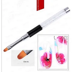 Cọ đắp gel cán đá loại 1 đầu , 2 đầu đắp gel gôm chuyên dụng chuẩn xịn lông mềm ngành nail