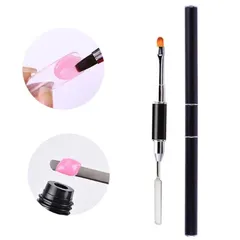 Cọ đắp gel cán đá loại 1 đầu , 2 đầu đắp gel gôm chuyên dụng chuẩn xịn lông mềm ngành nail
