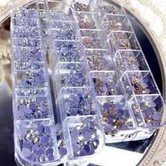 Đá khay 12 ngăn chân lưới siêu bền mix đủ size trang trí gắn móng siêu sáng đẹp