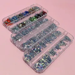 Đá khay 12 ngăn chân lưới siêu bền mix đủ size trang trí gắn móng siêu sáng đẹp