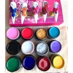 Set 12 hũ gel vẽ siêu đặc đủ màu cơ bản vẽ nail hàng chuẩn
