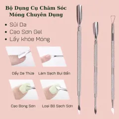 Bộ Dụng Cụ Sủi Da Chết - Lấy Khoé - Cạo Gel Đủ Mã Chuyên Dụng Ngành Nail Chất Liệu Thép Không Gỉ Siêu Bền TÚ ANH NAIL