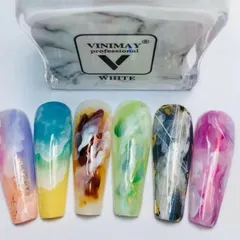 Cồn loang đen trắng trong Vinimay B281 vẽ loang móng design vân đá tạo nhiều kiểu đa năng siêu đẹp chính hãng