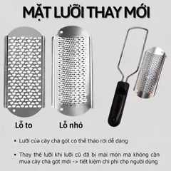 Chà gót chân inox không gỉ thay được lưỡi chuyên dụng ngành nail spa