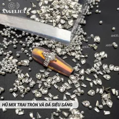 Set 100v Đá Mix Ngọc ANGEL Mẫu Mới - Phụ Kiện Đính Móng Siêu Sáng Đẹp Chính Hãng [ TÚ ANH NAIL ]