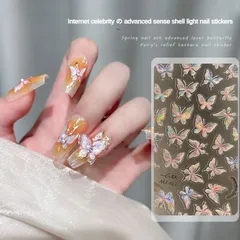Sticker hình dán nail bươm lụa 5D siêu đẹp HOT