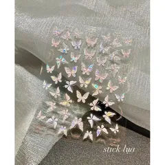 Sticker hình dán nail bươm lụa 5D siêu đẹp HOT