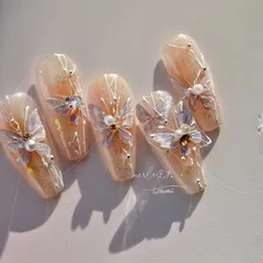 Sticker hình dán nail bươm lụa 5D siêu đẹp HOT