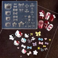 Khuôn silicon Hello Kitty tạo hình charm nail siêu HOT