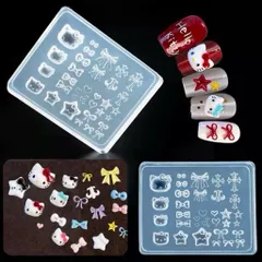 Khuôn silicon Hello Kitty tạo hình charm nail siêu HOT