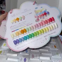 [ MẪU HOT ] Set sơn gel Pastel 18 màu Milan đủ tông thời thượng chai 15ml H.O.T ( Tặng bảng màu xịn )