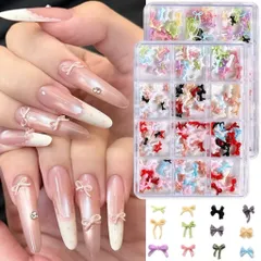 [ HOT ] Khay 300 Charm Nơ Mix Nhiều Mẫu Trang Trí Móng Gắn Nailbox Siêu Đẹp [ TÚ ANH NAIL ]
