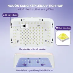 Máy Hơ Gel SUN MATE-60 T10 Cao Cấp Công Suất 380W - 90 đèn LED/UV Hơ Siêu Khoẻ ( Chính Hãng Bảo Hành )
