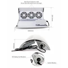 Máy hút bụi Nail BQ 858-5 thiết kế 3 quạt siêu mạnh siêu êm thế hệ mới cực HOT