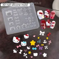 Khuôn silicon tạo hình charm nơ Nail nhiều mẫu siêu HOT
