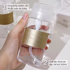 Bình nhún - Bình đựng nước làm móng nắp ấn cao cấp 200 - 300ml mẫu chuyên dùng Ngành Nail