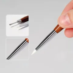 Cọ nặn gel Silicon cán gỗ hai đầu cao cấp - Dụng cụ nặn gel , hoa nổi tiện lợi cán gỗ chắc chắn dễ cầm ( Mẫu mới )